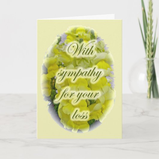 Carte de Sympathie Snapdragon Jaune (Devant)