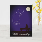 Carte de Sympathie Starry Night Pet Cat (Fleur jaune)