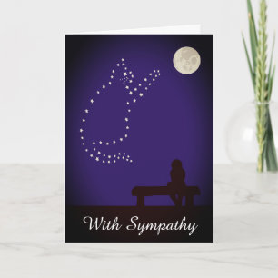Carte de Sympathie Starry Night Pet Cat