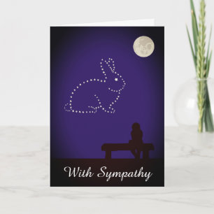 Carte de sympathie Starry Night Pet Rabbit
