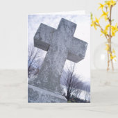 Carte de sympathie « Stone Cold Cross » (Fleur jaune)