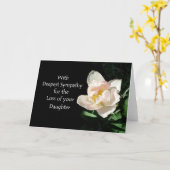 Carte de sympathie Tulip - Perte d'une fille (Fleur jaune)