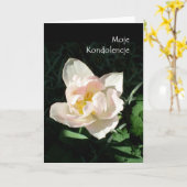 Carte de Sympathie 'Tulip' - Salutation polonaise (Fleur jaune)