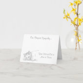 Carte de Sympathie Vétérinaire Cat at Peace (Fleur jaune)