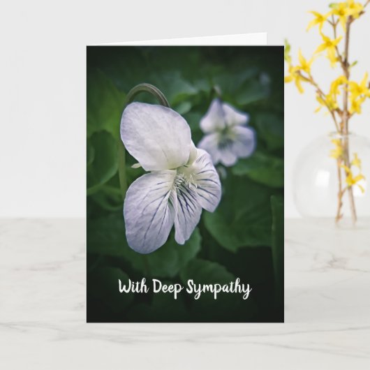 Carte de sympathie Wild Violets (Fleur jaune)