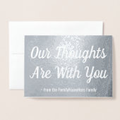 Carte de Sympathies de grises à huile (Devant avec enveloppe)