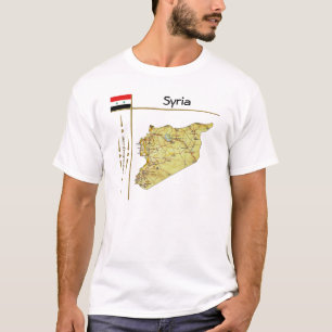 Carte de Syrie + Drapeau + Titre T-shirt