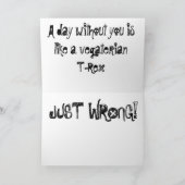 Carte de T-Rex Valentine (Intérieur)