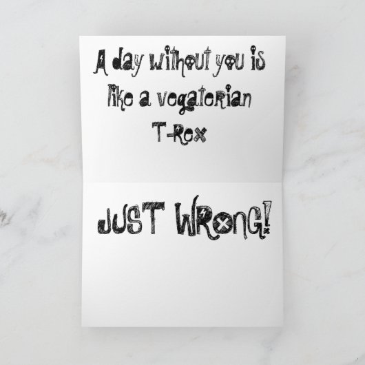 Carte de T-Rex Valentine (Intérieur)