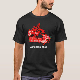 carte de T-shirt de base du Canada