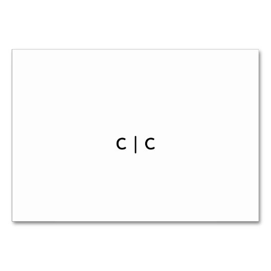 Carte de table (Devant)