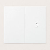 Carte de table (Outside Unfolded)