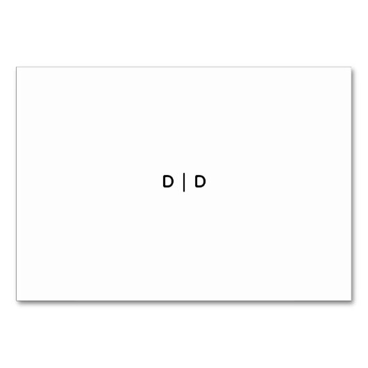 Carte de Table (Devant)