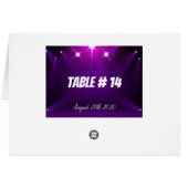 Carte de table #14 - Dans les projecteurs Mariage (Dos Horizontal)
