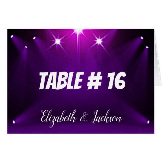 Carte de table #16 - Dans le feu des projecteurs M (Devant Horizontal)
