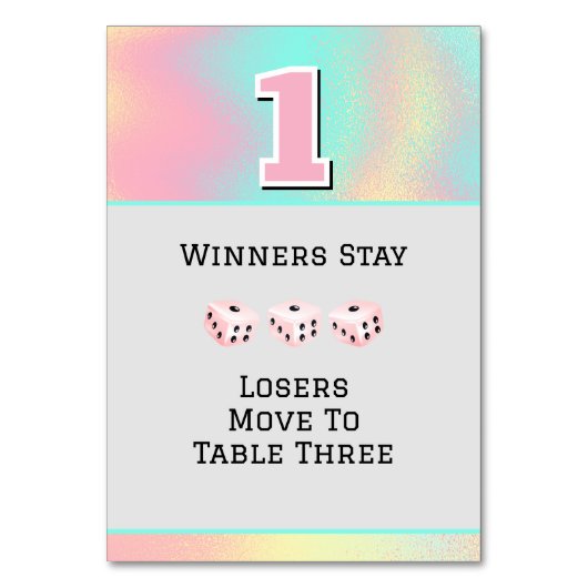 Carte de table #1 Bunco rose (Par défaut)