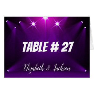 Carte de table # 27 - Dans les projecteurs Mariage
