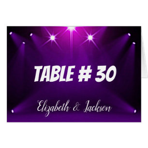 Carte de table # 30 - Dans les projecteurs Mariage