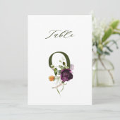 Carte de table 5x7 Botanical Floral Numéro 9 (Debout devant)