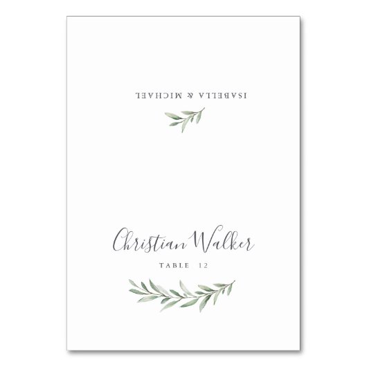 Carte de table à calligraphie simple rustique (Par défaut)