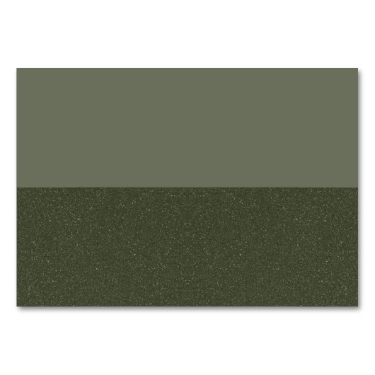 Carte de table à design divisé vert mousse – Perso (Devant)