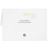 Carte de table à fleurs - Fleurs jaunes (Dos Horizontal)