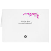 Carte de table à fleurs - Magenta (Dos Horizontal)