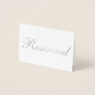 Carte de table à huile d'argent réservée