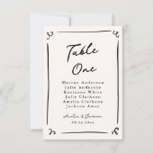 Carte de table à main levée Whimsical (Dos)