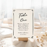 Carte de table à main levée Whimsical<br><div class="desc">Ce design adorable présente des éléments dessinés à la main et un texte fantaisiste en gras.</div>