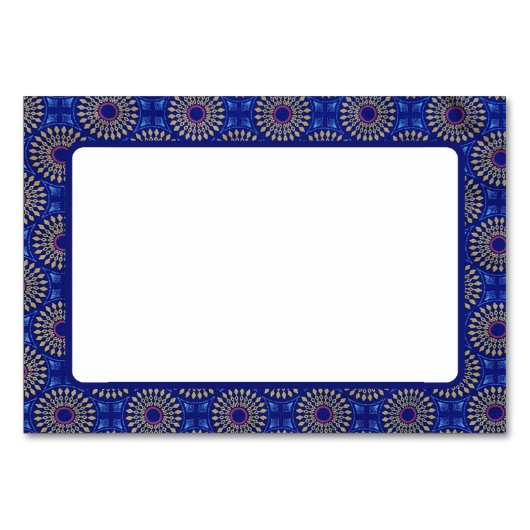 Carte de table à motif africain (Devant)