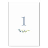 Carte de table à tige fleurie de l'aquarelle périp (Dos)