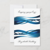 Carte de table abstraite moderne Blue Waves (Devant)