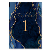 Carte de Table Agate Navy, Marbre & Or (Dos)