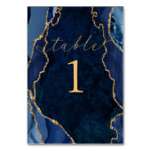 Carte de Table Agate Navy, Marbre & Or (Par défaut)