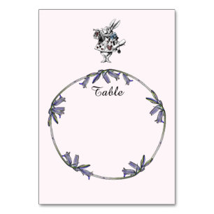 Carte de table Alice au pays des merveilles