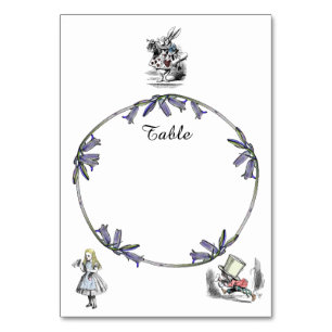Carte de table Alice in Wonderland