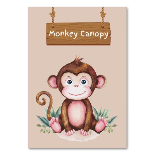 Carte de table animée Monkey Canopy Jungle (Dos)