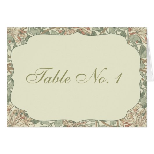 Carte de table antique de mariage (Devant Horizontal)