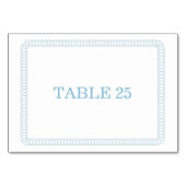 Carte de table arrondie bleue entourée (Dos)