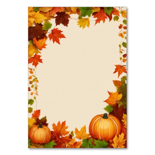 Carte de table avec touche d'automne (Par défaut)