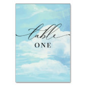 Carte de table baby shower Blue Sky Clouds (Par défaut)