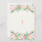 Carte de table baptême floral (Dos)