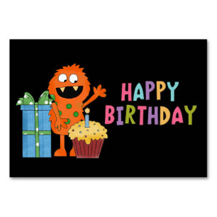 Carte de table Birthday Monster