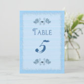 CARTE DE TABLE - BLEU ÉLÉGANT - DOUBLE FACE (Debout devant)