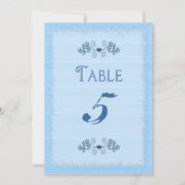 CARTE DE TABLE - BLEU ÉLÉGANT - DOUBLE FACE (Dos)