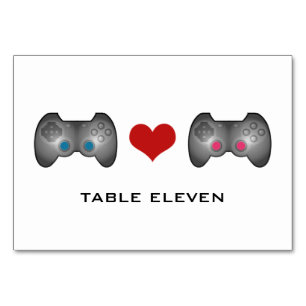 Carte de table Blue Pink Cute Gamer