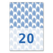 Carte de table Blue Tribal Flèches (Dos)