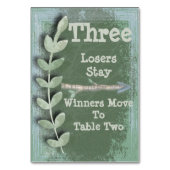 Carte de table Boho Arrow Bunco #3 (Dos)