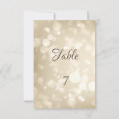 Carte de table bokeh élégant (Dos)